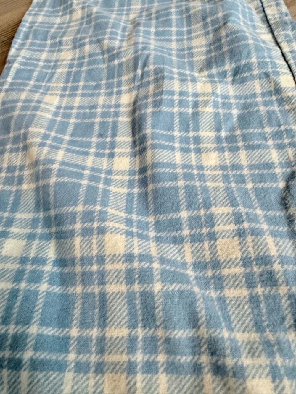 Vintage 100% cotton blue and white plaid LLBean flannel PJ Pants - Picture 2 of 5